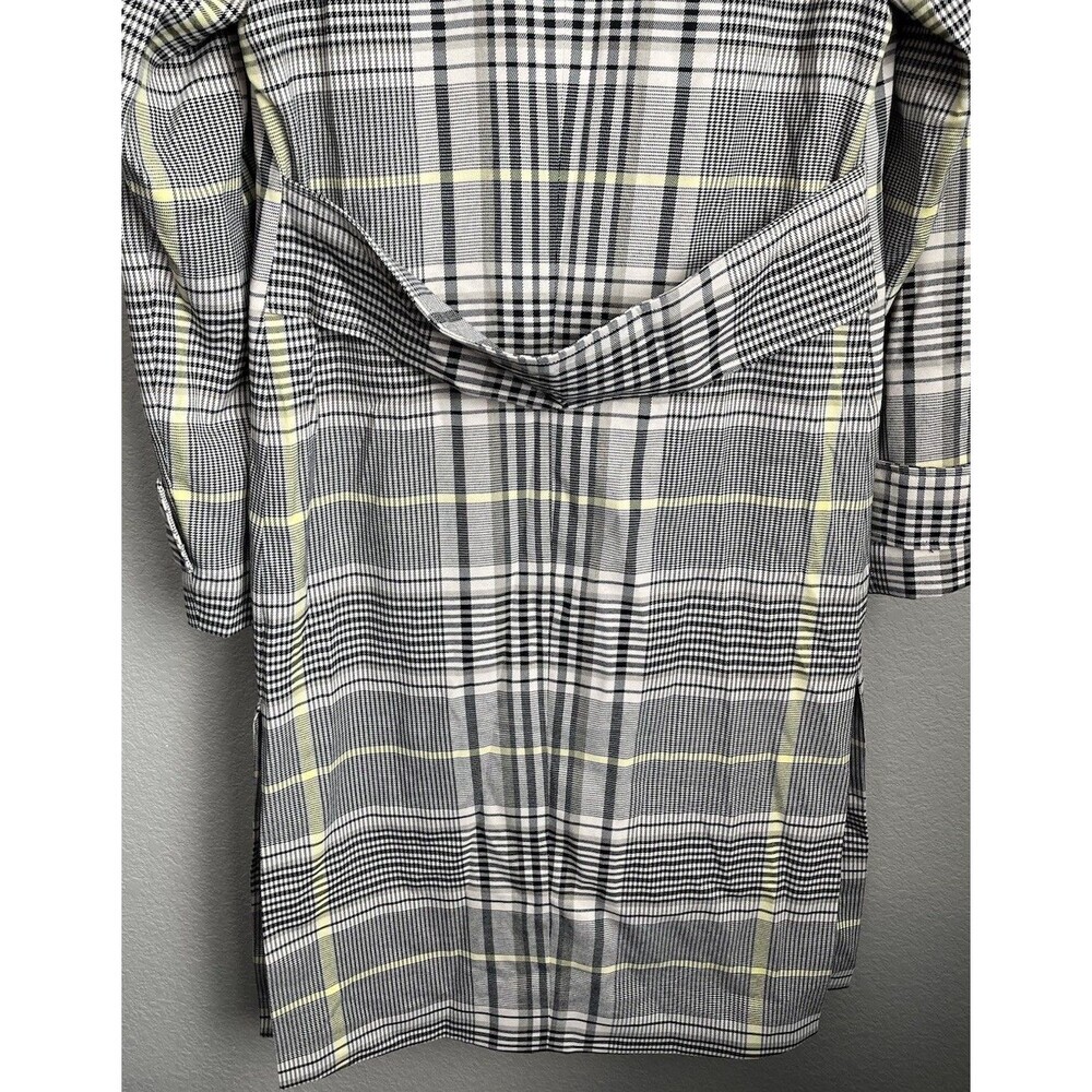 NWT! Avec Les Filles Women's XS Plaid Trench Coat Yellow/Multi - Picture 10 of 10